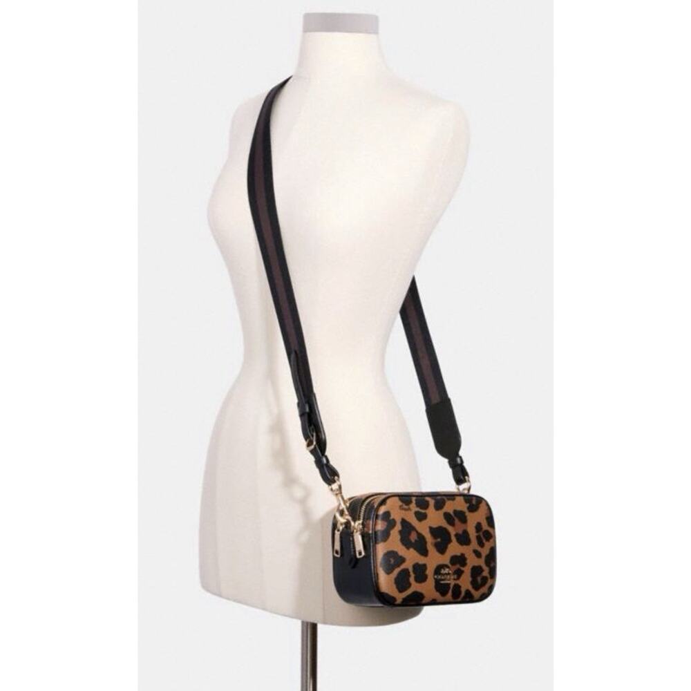 Coach Jamie Jes 20 Crossbody Bag With Leopard Animal Print Authentic NWT - Picture 14 of 14